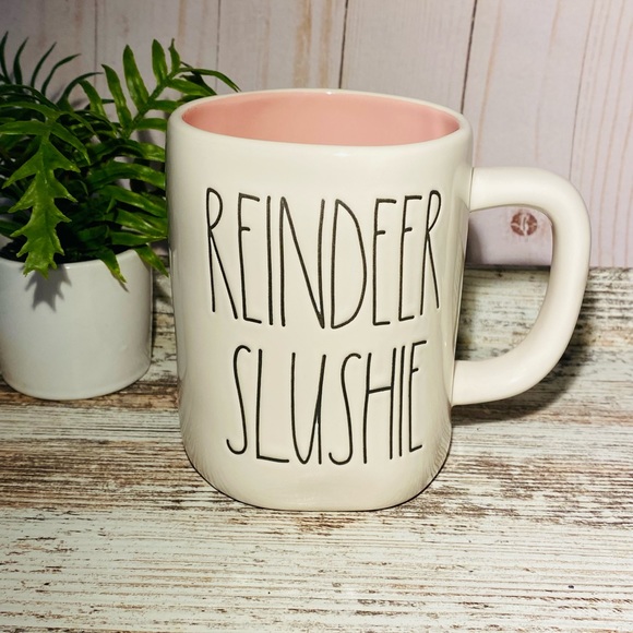 Rae Dunn Reindeer Slushie mug Pink Interior - Picture 7 of 7